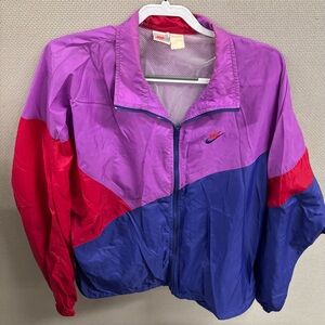Vintage Mens Color Block Nike Jacket Wind Breaker Size XL